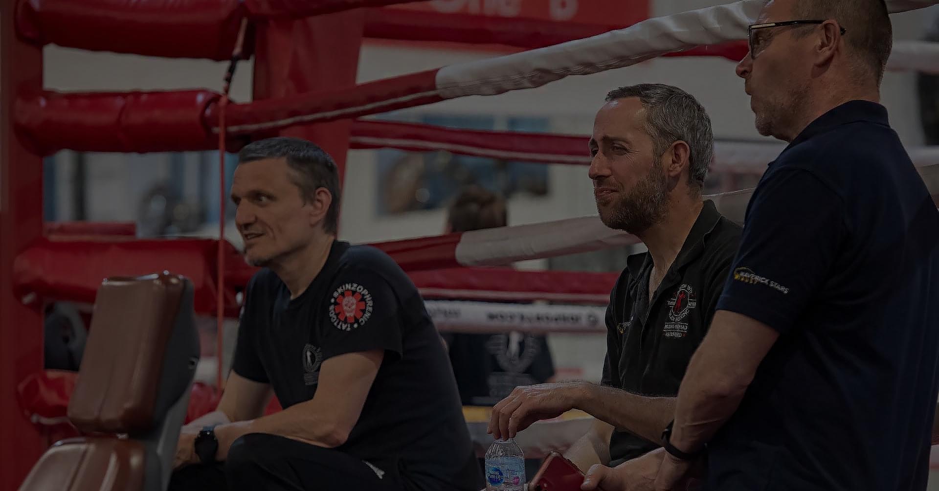 Coaches looking on at South Wye Police Boxing Academy