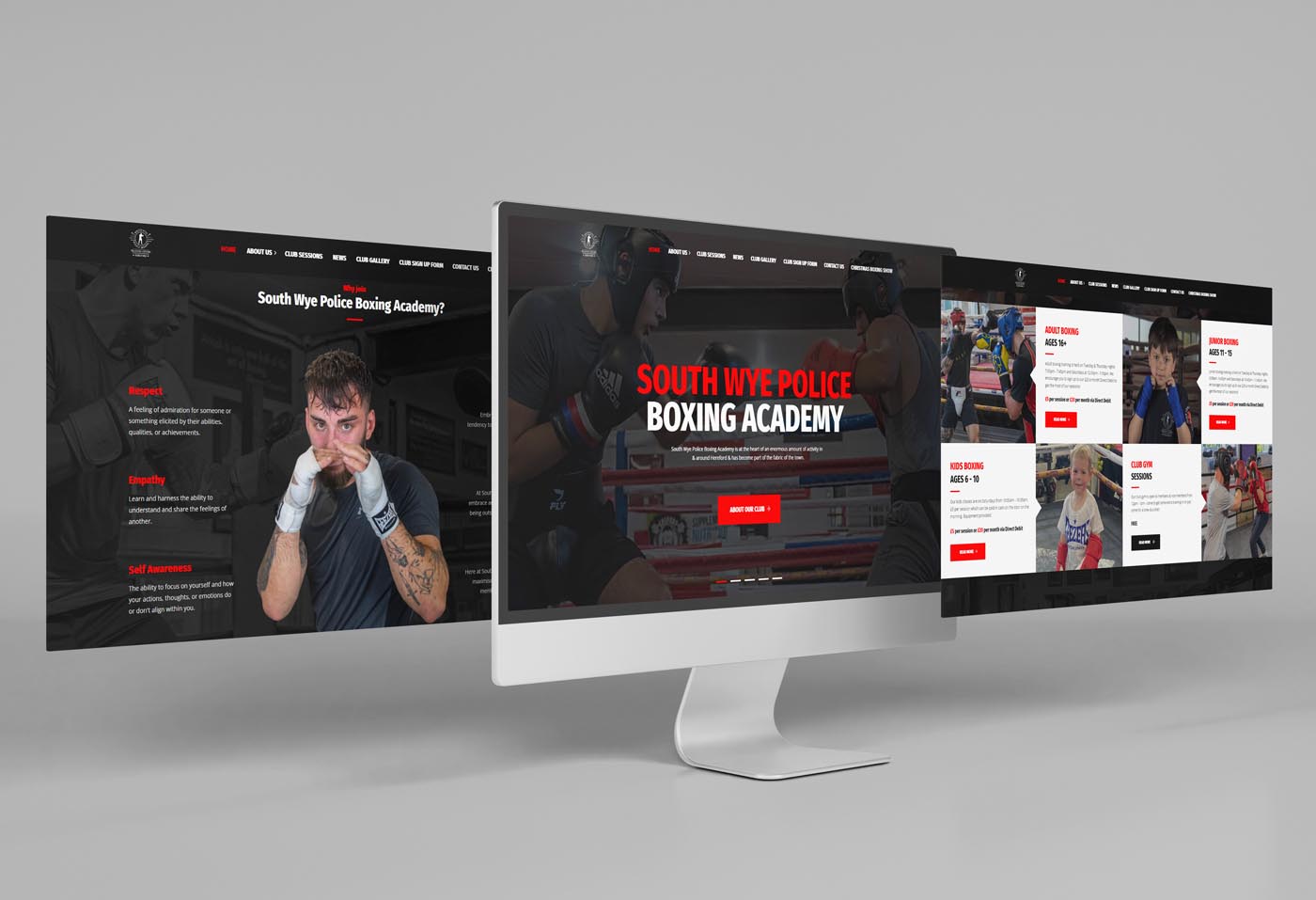 South Wye Police Boxing Academy Brand New Website Developed by The DM Lab