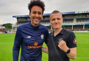 Paul with Hereford FC Manager Josh Gowling