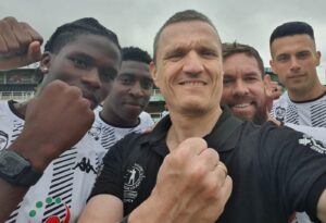 Paul with Hereford FC players
